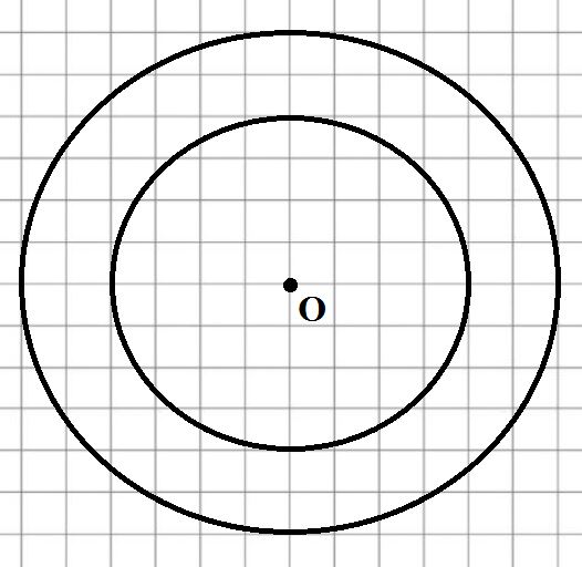 Две окружности имеют общий центр o. Начерти 2 окружности с 1 центром. Круг 2.5 см как начертить. Начертите 2 каких-нибудь окружности с центрами в точках.